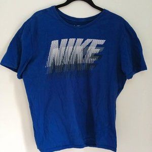 Vintage NIKE tshirt blue with unique design